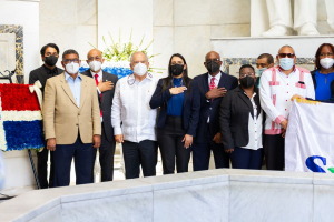 Las autoridades Sistema Dominicano de Seguridad Social honran los Padres de la Patria