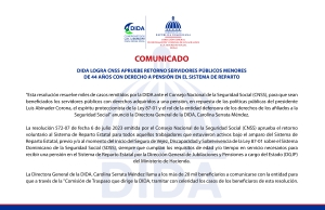DIDA logra CNSS apruebe retorno servidores públicos menores de 44 años con derecho a pensión en el Sistema de Reparto