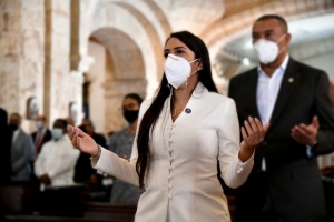 Carolina Serrata Méndez afirma: procura que los afiliados al SDSS reciban los beneficios otorgados por la Ley 87-01, en el marco de la Misa de Acción de Gracias oficiada para conmemorar el 19 aniversario de la DIDA