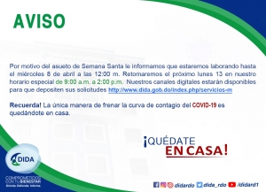 Horario Semana Santa