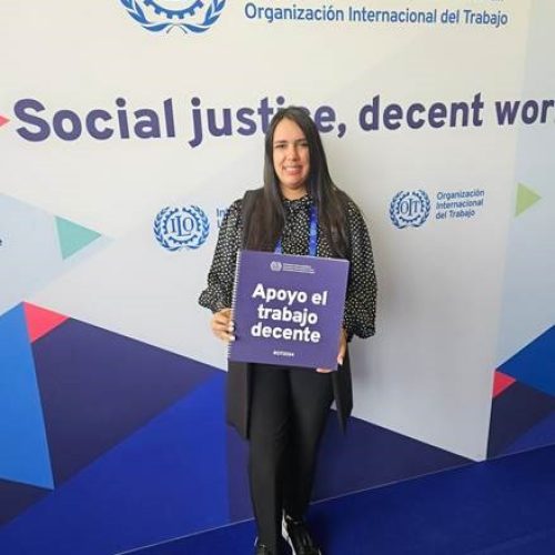 La Directora General de la DIDA, Carolina Serrata Méndez, está participando en la Comisión de Trabajo Decente y Economía del Cuidado en el marco de la 112ª